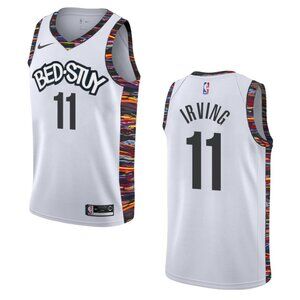 Men's 2019-20 Brooklyn Nets #11 Kyrie Irving City Swingman Jersey-White